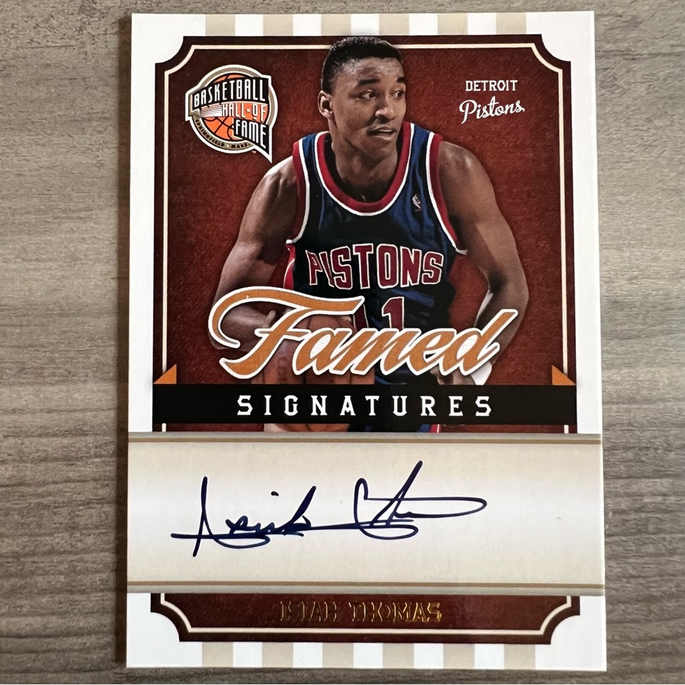 Isiah Thomas Autographed Panini Trading Card - 213/499